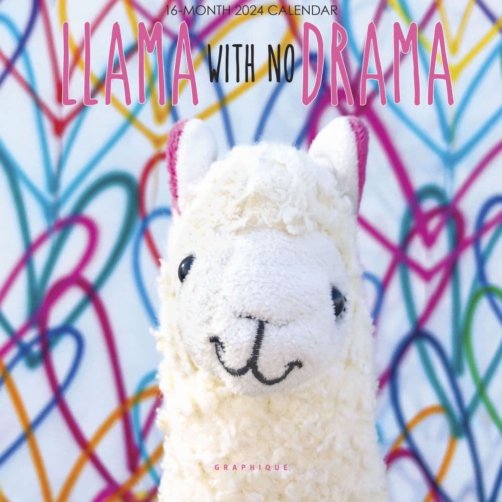 Llama with No Drama 2024 Mini Wall Calendar
