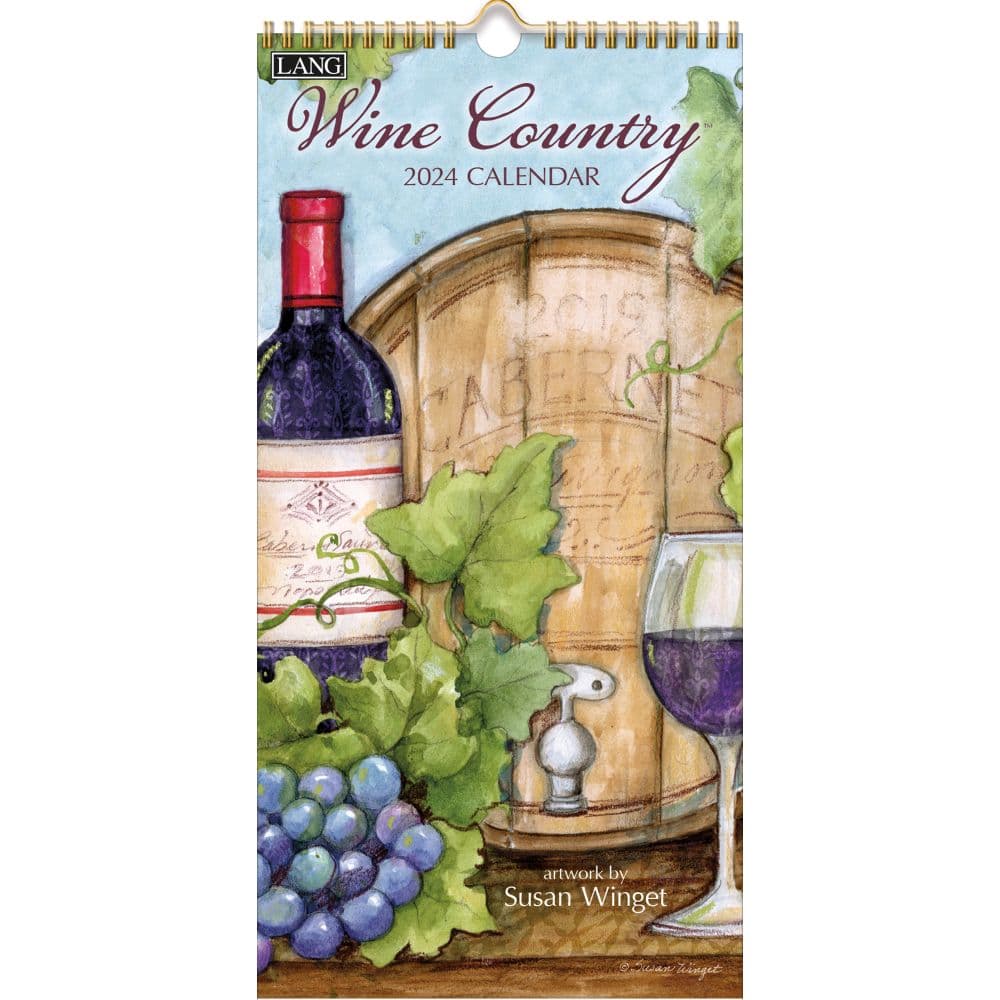 Wine Country Vertical 2024 Wall Calendar