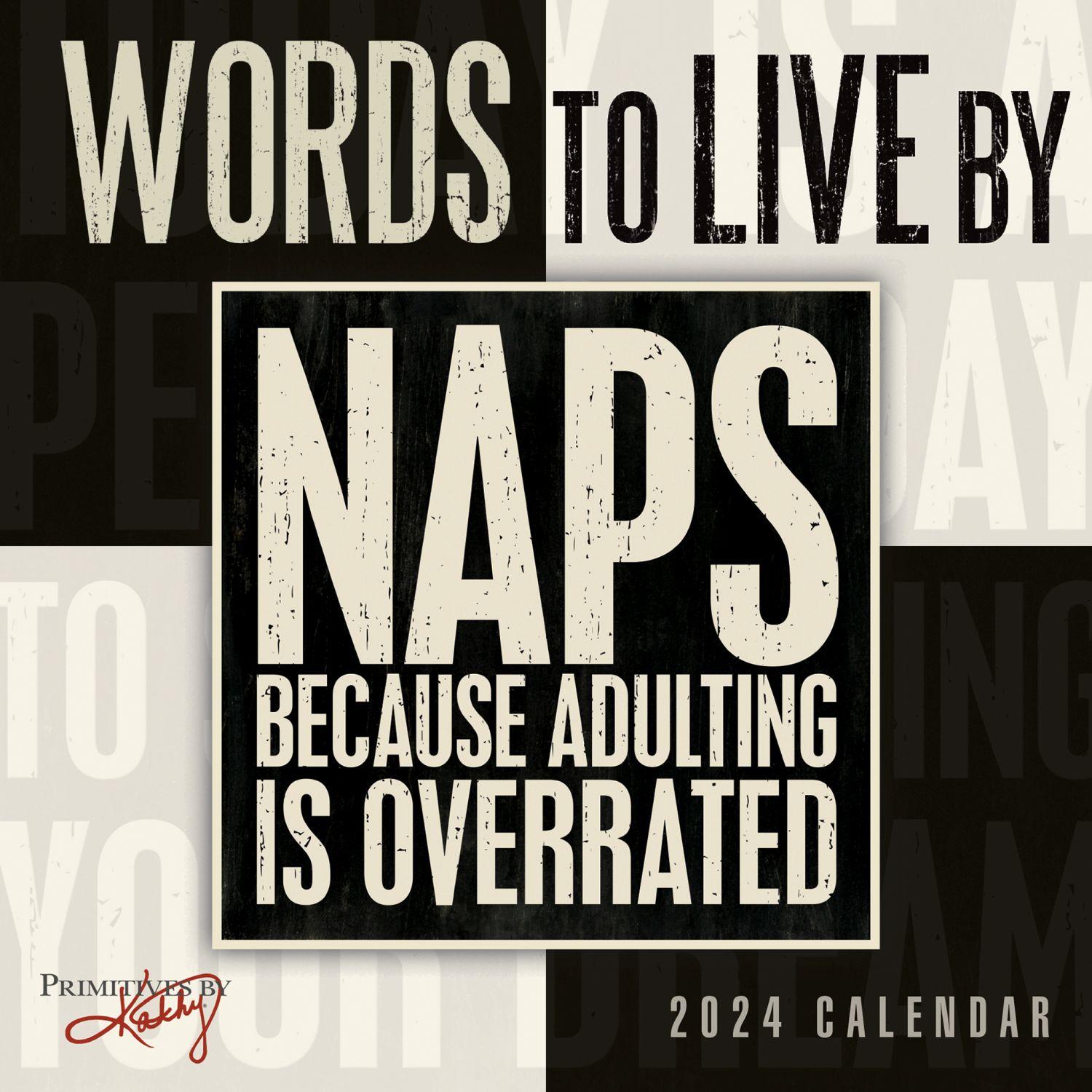 Words to Live By 2024 Mini Wall Calendar