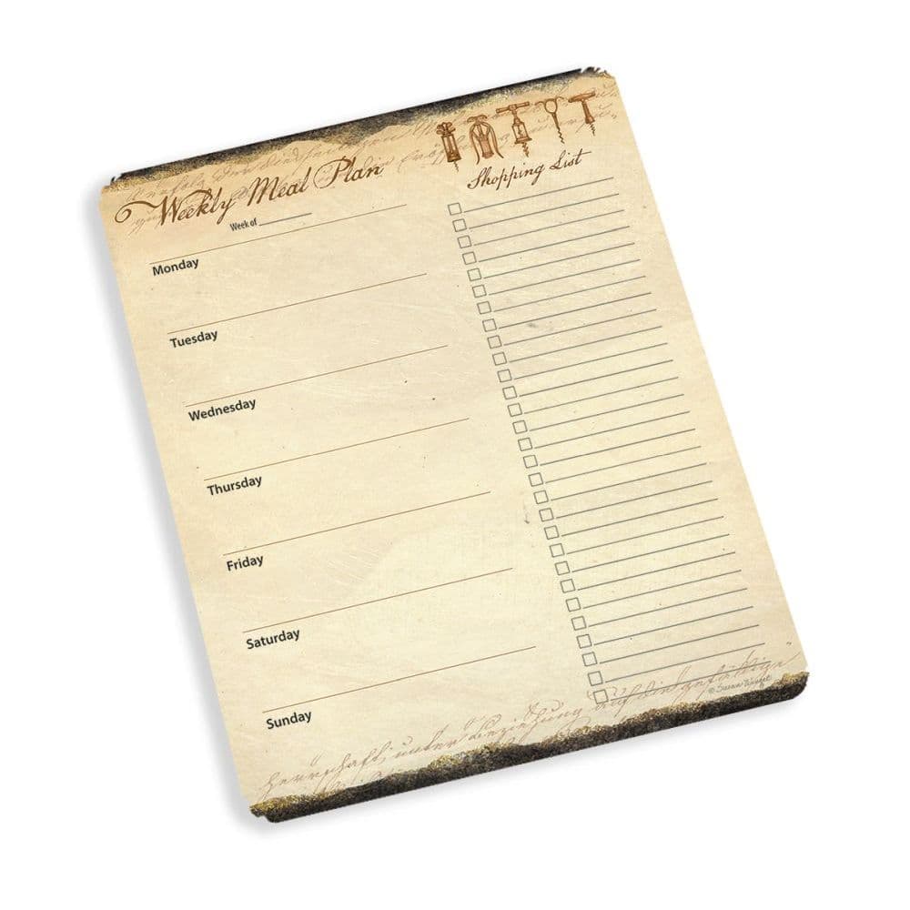 Gilded Wine Meal Planner by Susan Winget