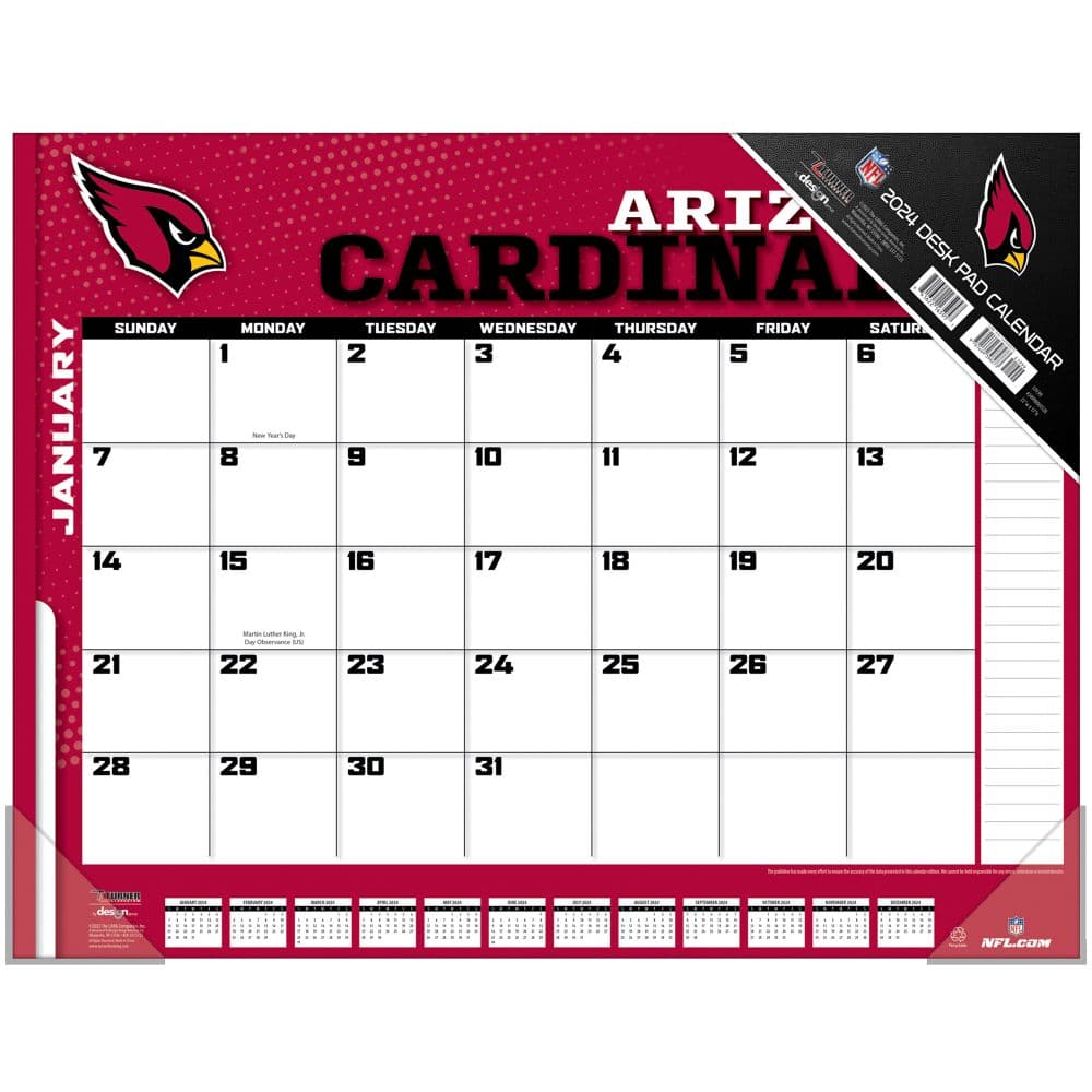 NFL Arizona Cardinals 2024 Desk Pad