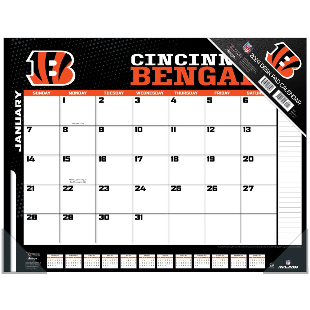 NFL Cincinnati Bengals 2024 Desk Pad