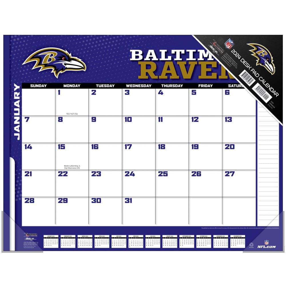 NFL Baltimore Ravens 2024 Desk Pad