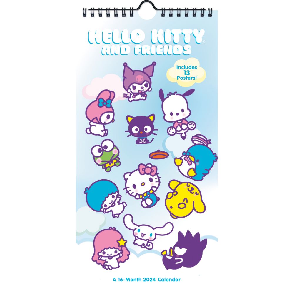 Hello Kitty and Friends 2024 Slim Wall Calendar