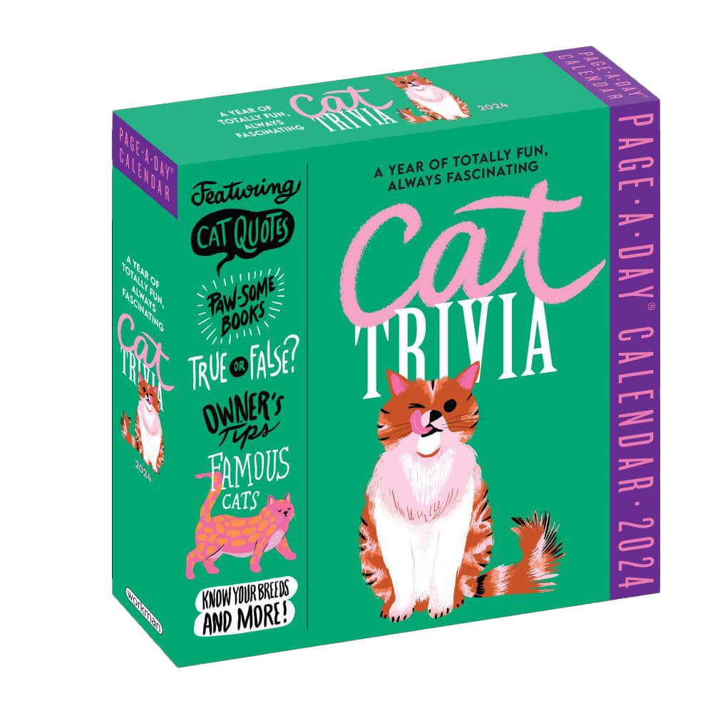 Cat Trivia 2024 Desk Calendar