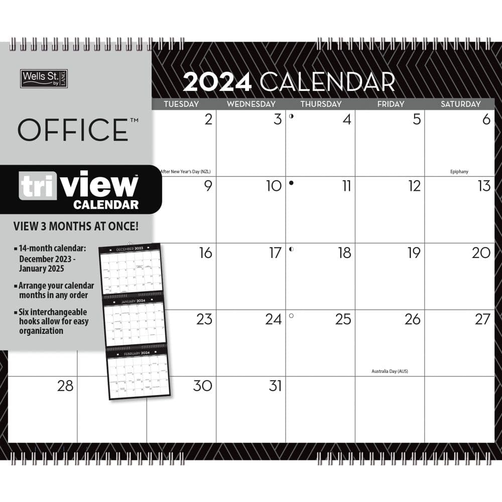 Office 2024 Triview Wall Calendar