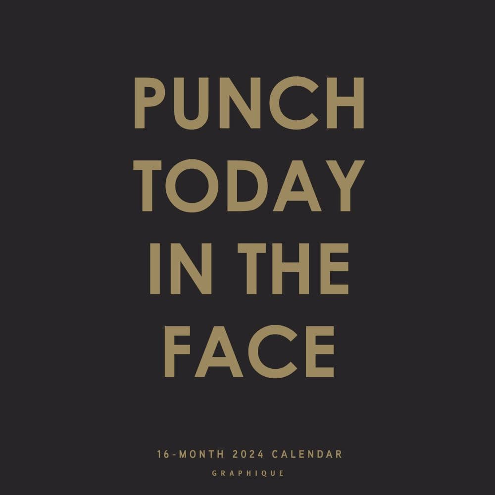 Punch Today in the Face 2024 Wall Calendar