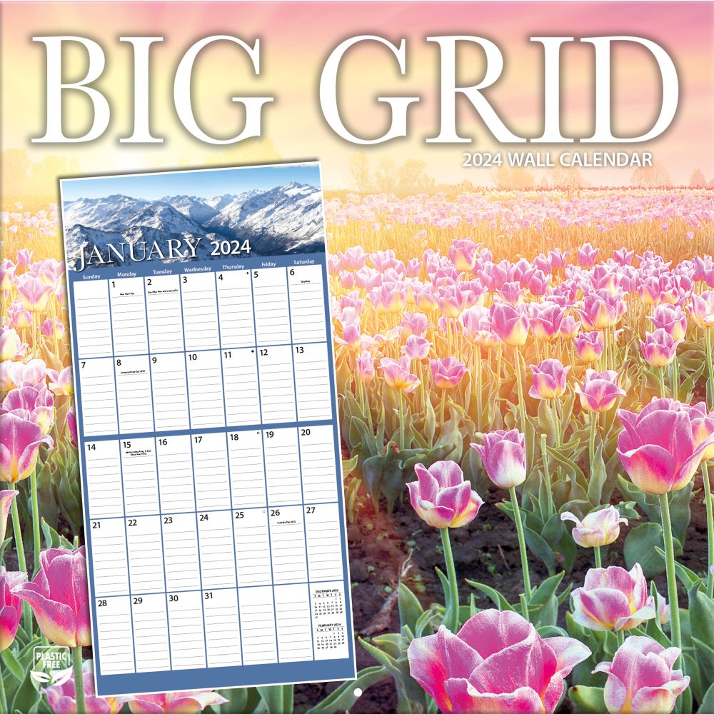 Big Grid Calendar 2024 Wall Calendar