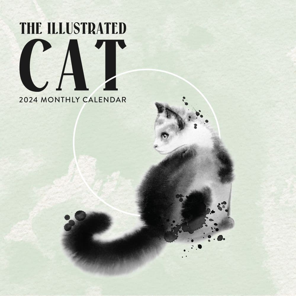 Illustrated Cats 2024 Wall Calendar